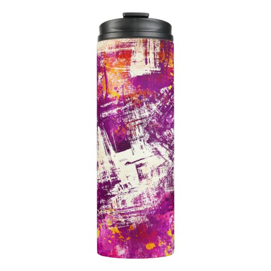Hintergrund dunkler Abstrakter Blöcke Thermosbecher (Vorderseite)
