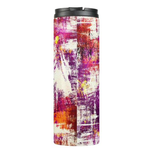 Hintergrund dunkler Abstrakter Blöcke Thermosbecher (Rückseite)