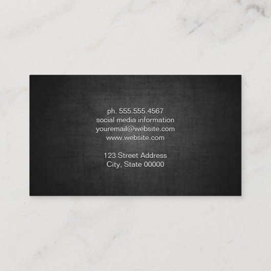 Hintergrund dunkler Textur Visitenkarte (Rückseite)
