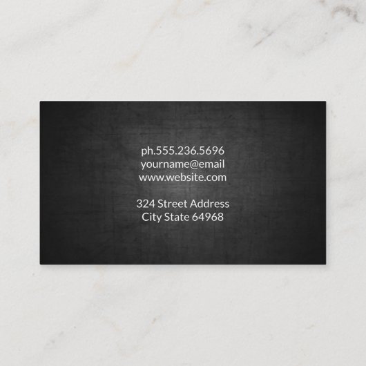 Hintergrund dunkler Textur Visitenkarte (Rückseite)