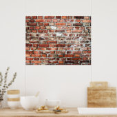 Hintergrund einer roten und grauen Mauer Poster (Küche)