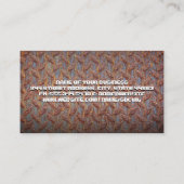 Hintergrund eines robusten Metallmusters Visitenkarte (Rückseite)