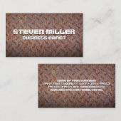 Hintergrund eines robusten Metallmusters Visitenkarte (Vorne/Hinten)