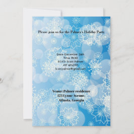 Hintergrund-Einladung für Schneeflocken Einladung