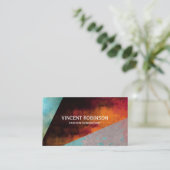 Hintergrund | Farbblock | Abstrakt Visitenkarte (Stehend Vorderseite)