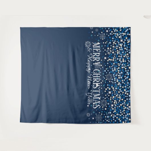 Hintergrund frohe Weihnachten und glückliches Neue Wandteppich (Vorderseite (Horizontal))