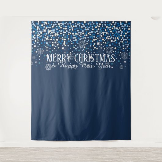 Hintergrund frohe Weihnachten und glückliches Neue Wandteppich (Vorderseite)