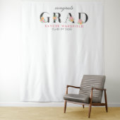 Hintergrund für Abschluss-Rose und Typografie-Foto Wandteppich (Beispiel)