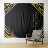 Hintergrund für Abstraktes Foto in Schwarz und Gol Wandteppich (Beispiel (Horizontal))