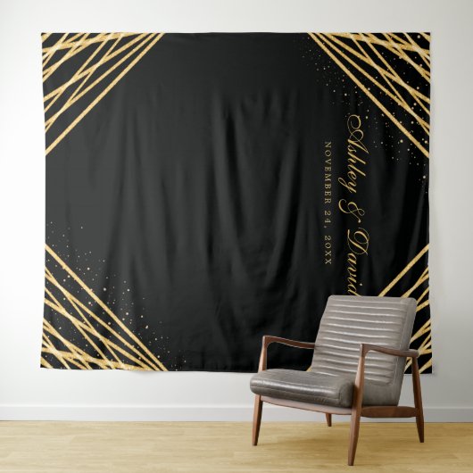 Hintergrund für Abstraktes Foto in Schwarz und Gol Wandteppich (Beispiel (Horizontal))