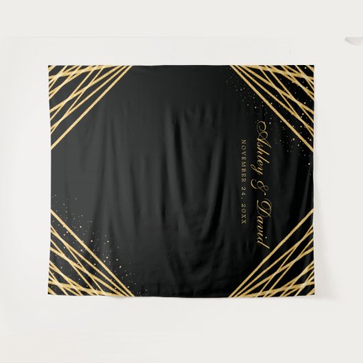 Hintergrund für Abstraktes Foto in Schwarz und Gol Wandteppich (Vorderseite (Horizontal))