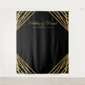 Hintergrund für Abstraktes Foto in Schwarz und Gol Wandteppich (Vorderseite)