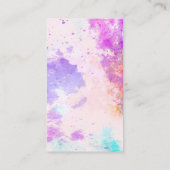 Hintergrund für Aquarellfarbe | Monogramm Visitenkarte (Rückseite)