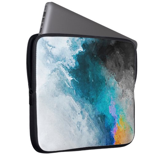 Hintergrund für Aquarellpapier Abstrakt Painted Il Laptopschutzhülle (Vorne Rechts)