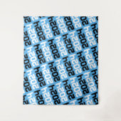 Hintergrund für Baby Blue und Black Abschluss Wandteppich (Vorderseite)