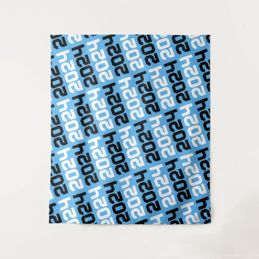 Hintergrund für Baby Blue und Black Abschluss Wandteppich (Vorderseite)