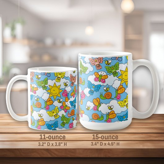 Hintergrund für Baby-Tiere Kaffeetasse