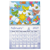 Hintergrund für Baby-Tiere Kalender (Feb 2027)