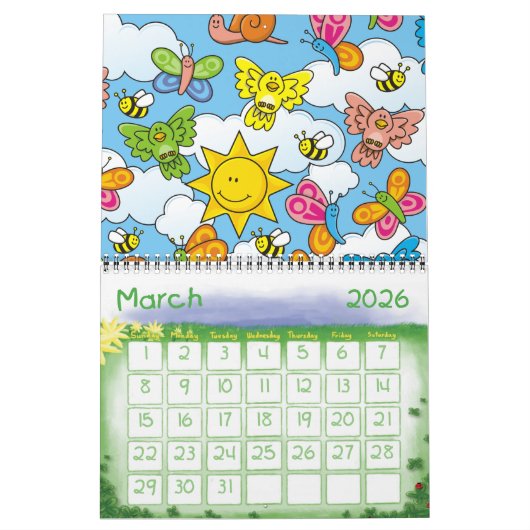 Hintergrund für Baby-Tiere Kalender (Mär 2026)