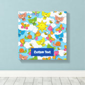 Hintergrund für Baby-Tiere Leinwanddruck (Insitu (Holzboden))