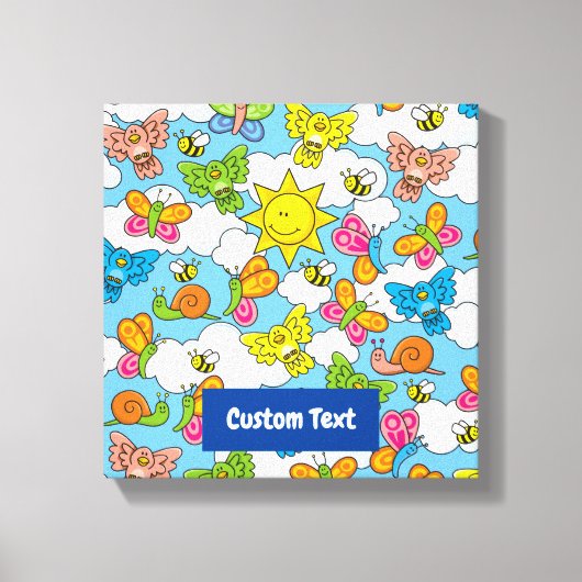 Hintergrund für Baby-Tiere Leinwanddruck (Vorderseite)