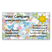 Hintergrund für Baby-Tiere Magnetische Visitenkarte (Vorderseite)