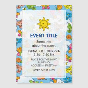 Hintergrund für Baby-Tiere Magnetkarte