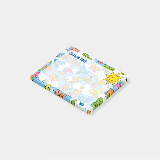 Hintergrund für Baby-Tiere Post-it Klebezettel (angewinkelt)