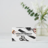 Hintergrund für Barber- und Sanitärzubehör Visitenkarte (Stehend Vorderseite)