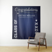 Hintergrund für bearbeitbare Navy- und Silver Absc Wandteppich (Beispiel)