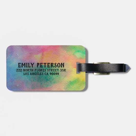 Hintergrund für benutzerdefinierte Monogramm-Wasse Gepäckanhänger (Rückseite horizontal)