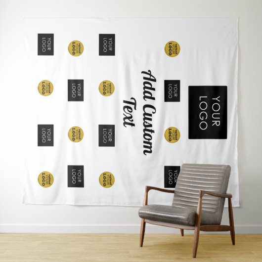 Hintergrund für beruflich 2 Firmenlogos Wandteppich (Beispiel (Horizontal))