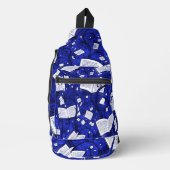 Hintergrund für blaue Bücher Crossbody Bag (Vorderseite)