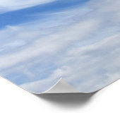 Hintergrund für blaue Himmelswolken - Maßgeschneid Poster (Ecke)
