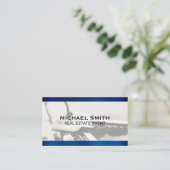 Hintergrund für blaue Metalltasten Visitenkarte (Stehend Vorderseite)