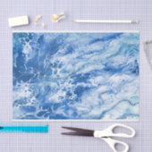 Hintergrund für blaues Abstraktes Marmor Seidenpapier (Handwerk)