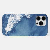 Hintergrund für blaues Abstraktes Wasser iPhone Hülle (Rückseite (Horizontal))