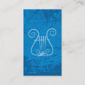 Hintergrund für blaues Lyre Visitenkarte (Rückseite)
