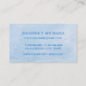 Hintergrund für blaues Wasser Visitenkarte (Rückseite)