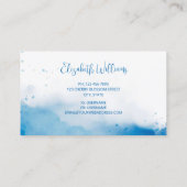 Hintergrund für blaues Wasser Visitenkarte (Rückseite)