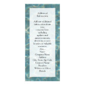 Hintergrund für blaues Wasser Werbekarte (Hinten)