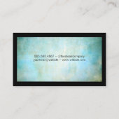 Hintergrund für blaugrüne Textur | Grenze Visitenkarte (Rückseite)