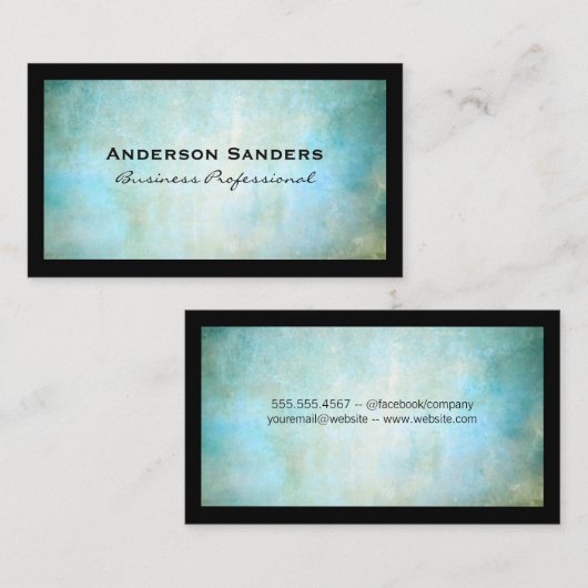 Hintergrund für blaugrüne Textur | Grenze Visitenkarte (Vorne/Hinten)