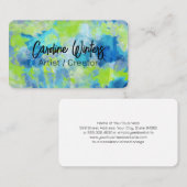 Hintergrund für blaugrünes Wasser Visitenkarte (Vorne/Hinten)