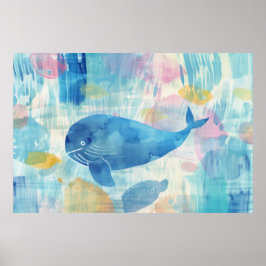 Hintergrund für Blauwale Poster