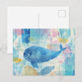 Hintergrund für Blauwale Postkarte (Vorne/Hinten)