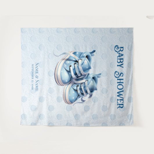 Hintergrund für Blue Baby Schuhe Wandteppich (Vorderseite (Horizontal))