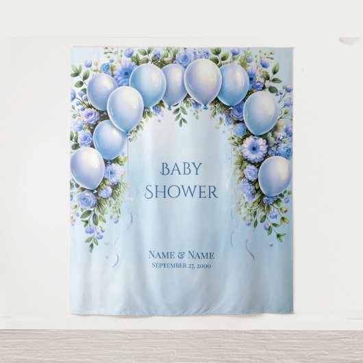 Hintergrund für Blue Balloons Wandteppich (Vorderseite)