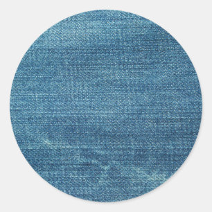 Hintergrund für Blue Jeans Runder Aufkleber