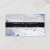 Hintergrund für Blue und Gold-Marmor Visitenkarte (Rückseite)